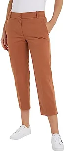 Tommy Hilfiger Damskie spodnie tkane chinosy Essential Slim Straight Co, Naturalny koniak, 58 - Spodnie damskie - miniaturka - grafika 1