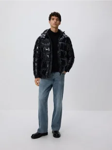 Reserved - Pikowana kurtka z kapturem - czarny - Kurtki męskie - miniaturka - grafika 1