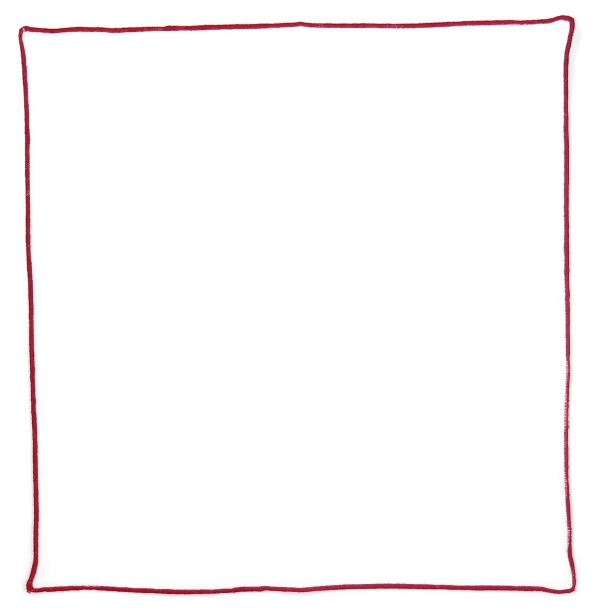 Biała poszetka z czerwonym obszyciem E47