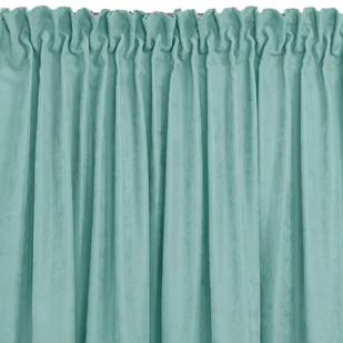Zasłona MILANA kolor turkusowy styl klasyczny taśma smok transparentna 5 cm z grzywką 3 cm szenila 280x175 homede - CURT/HOM/MIL - Zasłony - miniaturka - grafika 1