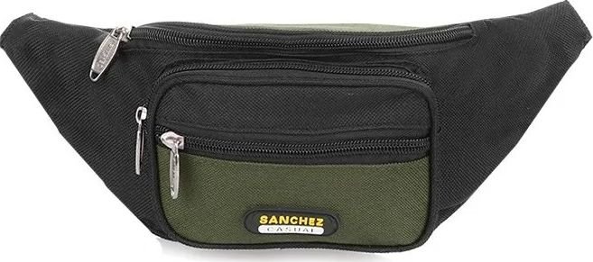 Sanchez Casual Czarno-zielona Saszetka Klasyczna Nerka Biodrówka Sanchez M65
