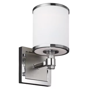 Feiss Kinkiet LAMPA ścienna PROSPECT PARK FE/PROSPECTPK1 Elstead klasyczna OPRAWA abażurowa nikiel satynowany biała FE/PROSPECTPK1 - Lampy ścienne - miniaturka - grafika 1