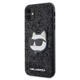 Karl Lagerfeld KLHCN61G2CPK iPhone 11 / Xr 6.1" czarny/black hardcase Glitter Choupette Patch - Etui i futerały do telefonów - miniaturka - grafika 2