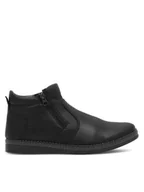 Botki męskie - Lanetti Trzewiki MBS-CARDIFF-10 Czarny - miniaturka - grafika 1