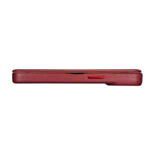 iCarer CE Premium Leather Folio Case skórzane etui iPhone 14 z klapką magnetyczne MagSafe czerwony (WMI14220713-RD) - Etui i futerały do telefonów - miniaturka - grafika 12