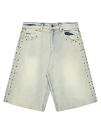 Spodenki damskie - Guess Szorty jeansowe J5GD09 D45E0 Niebieski Regular Fit - miniaturka - grafika 1
