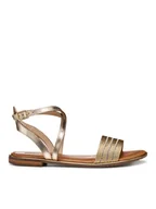 Sandały damskie - Geox Sandały D Sozy Plus D55DQF 02JN0 C2E2L Złoty - miniaturka - grafika 1