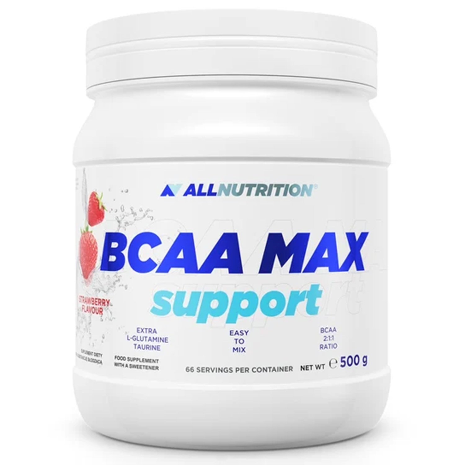 Allnutrition BCAA Max Support Strawberry Aminokwasy, proszek 500 g