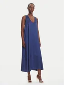 Sukienki - Fracomina Sukienka letnia FS25SD3005W64101 Granatowy Relaxed Fit - miniaturka - grafika 1