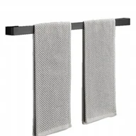 Wieszaki łazienkowe - Wieszak łazienkowy na ręczniki, uchwyt na ręczniki, loft, czarny, 60 cm - miniaturka - grafika 1