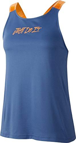 Nike damskie Tanktop Dri-fit Elastika Just Do It Grx damskie spodnie Indigo Storm/Fuel Orange XS