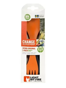 Light My Fire Spork Original BIO 2-pak, rustyorange/slatyblack 2020 Sztućce turystyczne 2412411513 - Kuchnia turystyczne i akcesoria - miniaturka - grafika 1