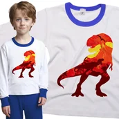 Piżamy dla dziewczynek - Piżama dziecięca Dinozaury Tyranozaur Rex 110/116 - VoloDonum - miniaturka - grafika 1