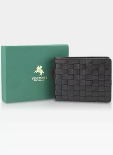 Visconti Portfel Męski Skórzany PT105 Czarny - Portfele - miniaturka - grafika 1