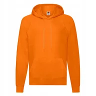 Bluzy męskie - Lekka Bluza Męska Z Kapturem Lightweight Hooded Sweat Pomarańczowy r. 2XL - miniaturka - grafika 1