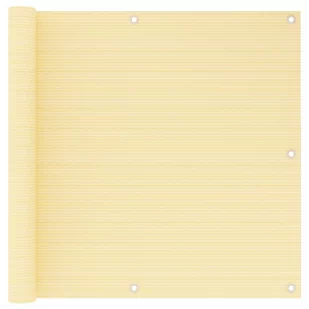Parawan balkonowy, beżowy, 90x500 cm, HDPE - Parawany - miniaturka - grafika 1
