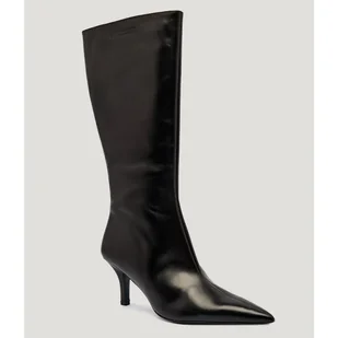 Patrizia Pepe Skórzane kozaki na szpilce - Kozaki damskie - miniaturka - grafika 1