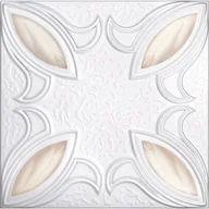 Sztukateria - Kaseton sufitowy z polistyrenu Tulip beż 2 m² 50 x 50 cm DMS - miniaturka - grafika 1