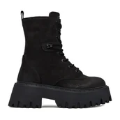 Botki damskie - Trzewiki G-Star Raw CEO-WI34-MANYA-03 Czarny - miniaturka - grafika 1