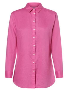 Fynch-Hatton - Damska bluzka lniana, wyrazisty róż - Koszule damskie - miniaturka - grafika 1