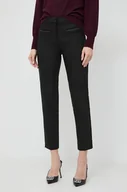 Spodnie damskie - Morgan spodnie damskie kolor czarny dopasowane high waist - miniaturka - grafika 1