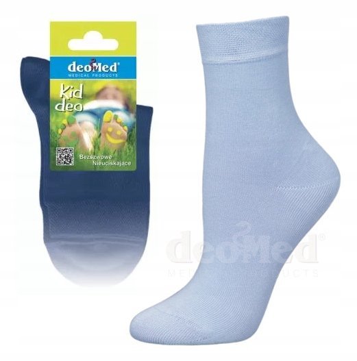 Skarpetki Dziecięce Skarpety Bezszwowe Deomed Kid Deo Bawełniane Nieb 33-35