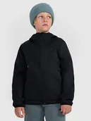 Kurtki i płaszcze dla chłopców - 4F Kurtka softshell wiatroodporna membrana 5000 chłopięca - czarna 122 (6-7 lat) - miniaturka - grafika 1