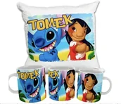 Gadżety dla niej i dla niego - ZESTAW PODUSZKA + KUBEK Prezent LILO I STICH STICZ + IMIĘ 35 - miniaturka - grafika 1
