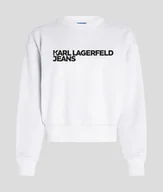 Bluzy damskie - Damska bluza Karl Lagerfeld Jeans biała - KARL LAGERFELD - miniaturka - grafika 1