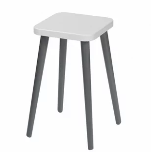 Taboret lub hocker kwadratowy ze sklejki Gray Moon, Wykończenie nogi - buk - farba grafitowa, Wysokość [cm] - 54, Wymiar siedziska [cm] - 30x30 - Taborety i hokery - miniaturka - grafika 1