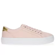 Trampki damskie - Buty Tommy Hilfiger Essential Vulc Canvas FW0FW07682-TJQ - różowe - miniaturka - grafika 1
