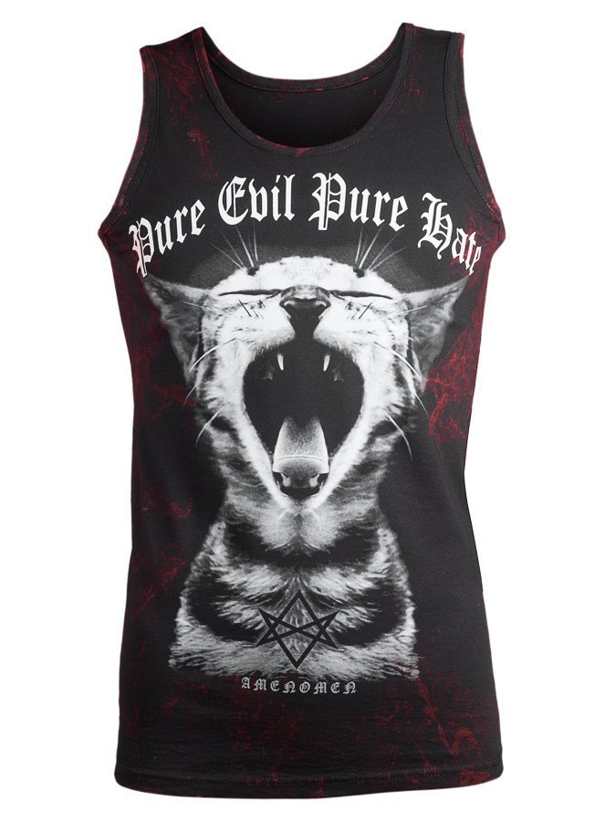 koszulka na ramiączkach AMENOMEN - PURE EVIL, PURE HATE (OMEN091KR ALLPRINT RED)-XXL