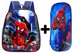 Plecak szkolny chłopięcy do szkoły SPIDERMAN dla chłopca dzieci + PIÓRNIK - Plecaki szkolne i tornistry - miniaturka - grafika 1