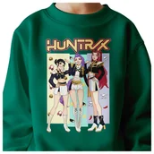 Bluzy dla dziewczynek - BLUZA DZIECIĘCA KPOP DEMON HUNTERS HUNTRIX 134-140 BAWEŁNIANA JAKOŚĆ - miniaturka - grafika 1