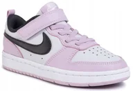 Buty dla dziewczynek - Buty Dziecięce Sportowe Czarne Nike Court Borough Low 2 BQ5451-005 r. 27,5 - miniaturka - grafika 1