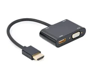 Kable komputerowe i do monitorów - GEMBIRD ADAPTER HDMI - HDMI + VGA + AUDIO I ZASILA - miniaturka - grafika 1