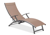 Leżaki ogrodowe - Focus Leżak Relax pozycyjny taupe - miniaturka - grafika 1