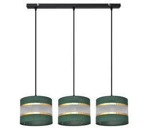 Żyrandol na lince HELEN 3xE27/60W/230V zielony/złoty - Lampy sufitowe - miniaturka - grafika 1