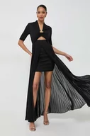 Sukienki - Karl Lagerfeld sukienka kolor czarny maxi rozkloszowana - miniaturka - grafika 1