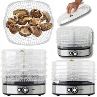 DUŻA Suszarka do grzybów, mięsa, owoców MOCNA 500W 5 poziomów - SUPER - Suszarki do grzybów, owoców i warzyw - miniaturka - grafika 1
