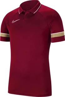 Koszulka dla dzieci Nike Dri-FIT Academy 21 Polo SS bordowa CW6106 677-XS - Koszulki męskie - miniaturka - grafika 1