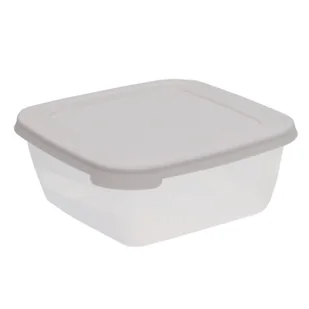 Pojemnik kwadratowy Polar Duo 0,9 l biały - Pojemniki kuchenne - miniaturka - grafika 1