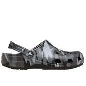 Klapki i japonki męskie - Klapki męskie Crocs Classic Camouflage Clog 211936-0DD - szare - miniaturka - grafika 1