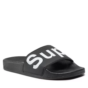Klapki SUPERGA - 1908 Slides Polysoft Black/White 910 - Klapki i japonki damskie - miniaturka - grafika 1