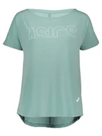 Koszulki sportowe damskie - asics Koszulka sportowa "Sport Print Outline" w kolorze zielonym - miniaturka - grafika 1