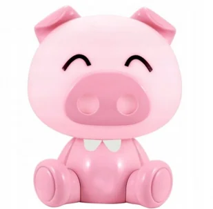 Lampka Lampa Nocna Led Świnka Dla Dziecka Różowa - Lampy stojące - miniaturka - grafika 1