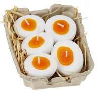 Świece - Świeczki wielkanocne pływające jajka 5 szt pomarań - miniaturka - grafika 1