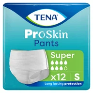 Pieluchy dla dorosłych - Majtki chłonne TENA Pants ProSkin Super S 12 szt - miniaturka - grafika 1