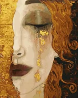 Malowanie po numerach - Artnapi 40x50cm Obraz Do Malowania Po Numerach Na Drewnianej Ramie - Gustav Klimt. Złote łzy 40x50 - miniaturka - grafika 1