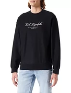 Bluzy męskie - KARL LAGERFELD Męska bluza Hotel Karl, czarna, XL, czarny, XL - miniaturka - grafika 1